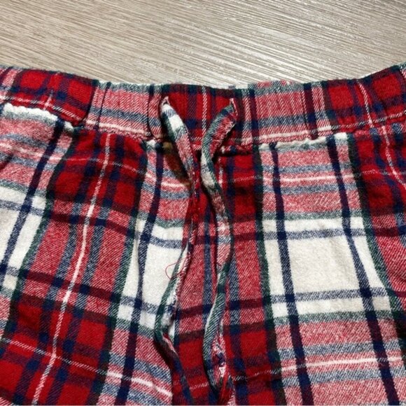 Garage Plaid Flannel Pajama Shorts Red Small - Picture 3 of 4